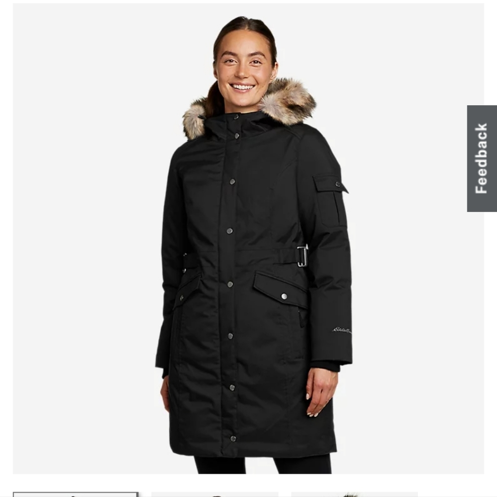 LOOKING TO TRADE FOR A LARGE Eddie Bauer -Medium- Down Filled Stadium Coat